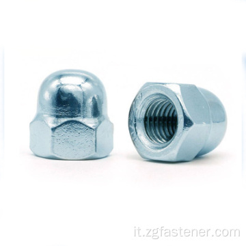 Din1587 Blue White Zinc Acorn Exagon Nuts M4M5M6M8